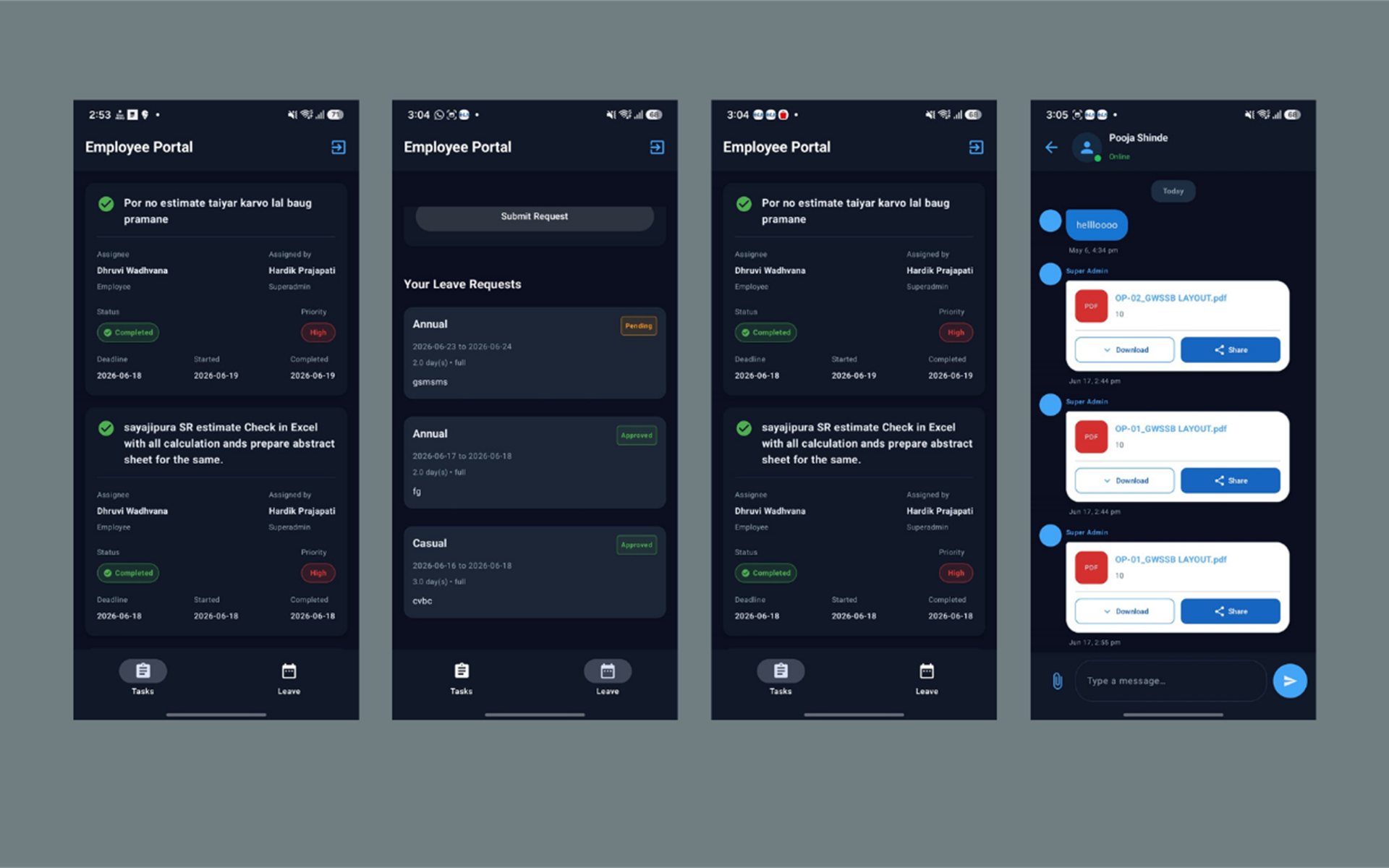 Custom Employee Management System Application screenshot 1